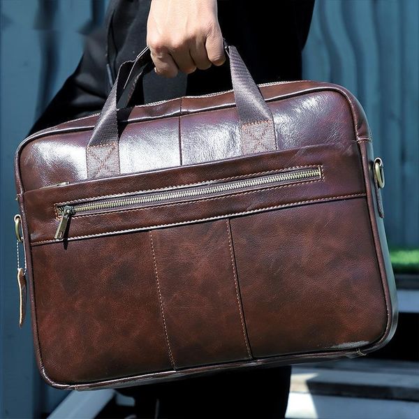briefcases men's bag genuine leather men briefcase handbags casual lapbags messenger shoulder business portfolio for document
briefcases men's bag genuine leather men briefcase handbags casual lapbags messenger shoulder business portfolio for document
