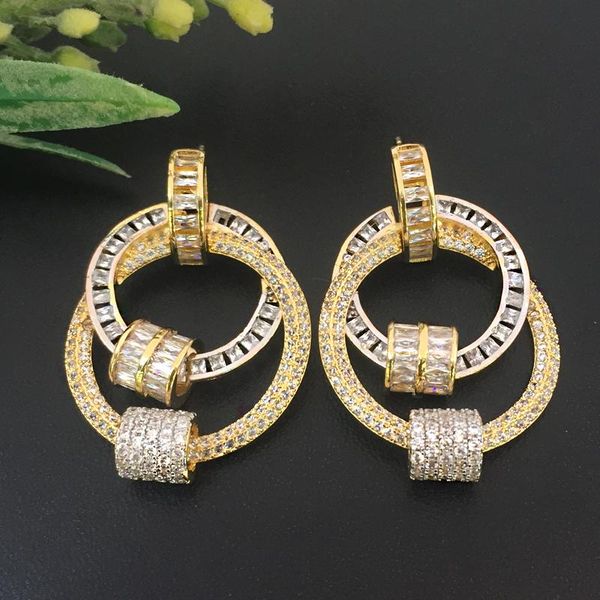 lanyika fashion jewelry simpleness geometry circle earrings full micro inlay plated banquet gift stud, Golden;silver
lanyika fashion jewelry simpleness geometry circle earrings full micro inlay plated banquet gift stud, Golden;silver