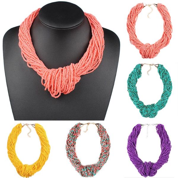 chokers bohemian small beads multi layer knot necklace vintage women fashion statement necklaces choker ethnic fine jewelry accessories, Golden;silver
chokers bohemian small beads multi layer knot necklace vintage women fashion statement necklaces choker ethnic fine jewelry accessories, Golden;silver