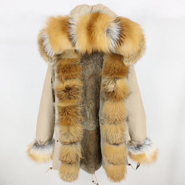 women's fur & faux winter jacket women real coat long parka outerwear natural collar hood liner luxury thick warm brand, Black
women's fur & faux winter jacket women real coat long parka outerwear natural collar hood liner luxury thick warm brand, Black