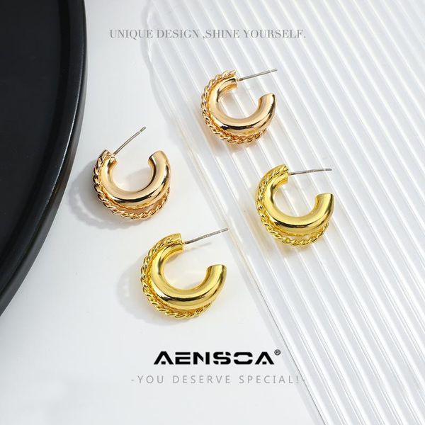 hoop & huggie aensoa 2021 minimalist large circle geometric round big earrings for women girl simple twist c shape ear rings, Golden;silver
hoop & huggie aensoa 2021 minimalist large circle geometric round big earrings for women girl simple twist c shape ear rings, Golden;silver