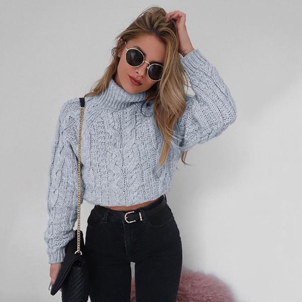 women's sweaters woman winter autumn turtle neck temperament crop knitted pullover braid twist solid long sleeve ladies fashion street, White;black
women's sweaters woman winter autumn turtle neck temperament crop knitted pullover braid twist solid long sleeve ladies fashion street, White;black