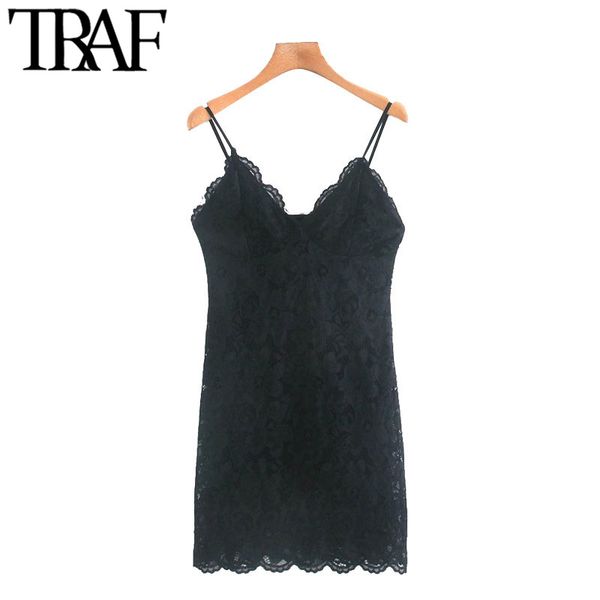 traf women fashion with lining lace mini dress vintage backless thin adjustable straps female dresses mujer 210415, Black;gray
traf women fashion with lining lace mini dress vintage backless thin adjustable straps female dresses mujer 210415, Black;gray