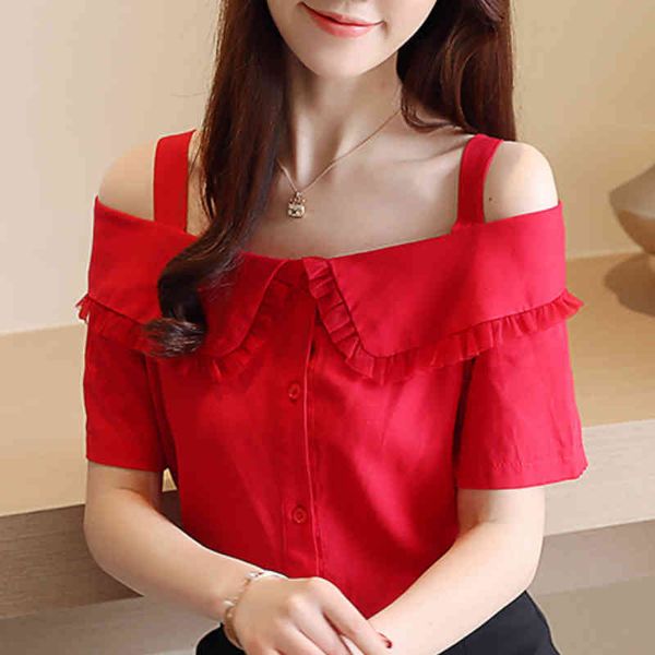 womens and blouses short sleeve summer blouse blusas mujer de moda slash neck chiffon blouse shirt women clothes c875 210426, White
womens and blouses short sleeve summer blouse blusas mujer de moda slash neck chiffon blouse shirt women clothes c875 210426, White
