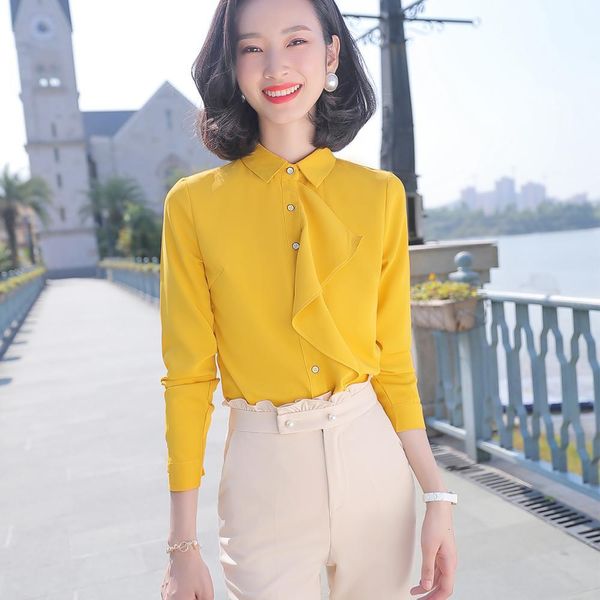 mode women turn-down collar winter blouses wear size s-4xl plissado yellow, Black
mode women turn-down collar winter blouses wear size s-4xl plissado yellow, Black