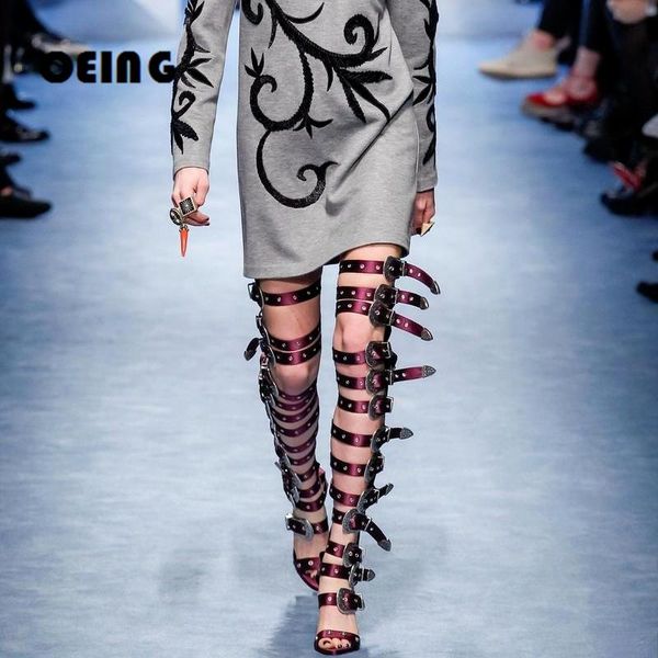 boots summer women gladiator sandal high heels over the knee buckle strap runway show night club cool botas de mujer, Black
boots summer women gladiator sandal high heels over the knee buckle strap runway show night club cool botas de mujer, Black