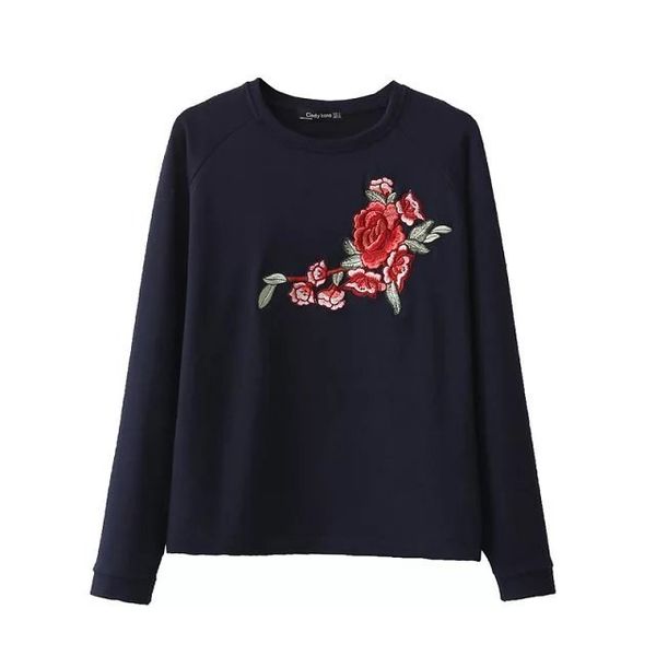 autumn casual women vintage red rose embroidery hoodies pullover quality sweatshirts o neck brand bussiness 210419, Black
autumn casual women vintage red rose embroidery hoodies pullover quality sweatshirts o neck brand bussiness 210419, Black