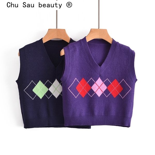 fashion england style plaid print spring knitted vest women casual sleeveless v-neck jumper female sweaters 210514, Black;white
fashion england style plaid print spring knitted vest women casual sleeveless v-neck jumper female sweaters 210514, Black;white