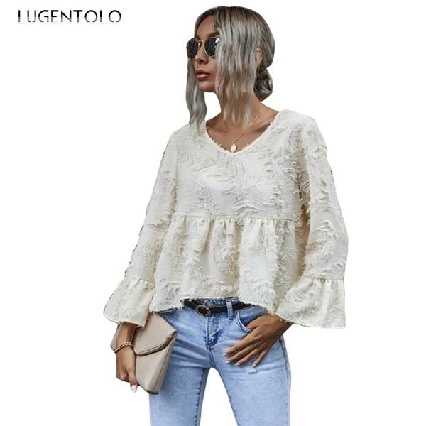 women's t-shirt sweet women long sleeve v-neck elegant spring summer ladies apricot solid chic fashion casual t-shits luegntolo, White
women's t-shirt sweet women long sleeve v-neck elegant spring summer ladies apricot solid chic fashion casual t-shits luegntolo, White