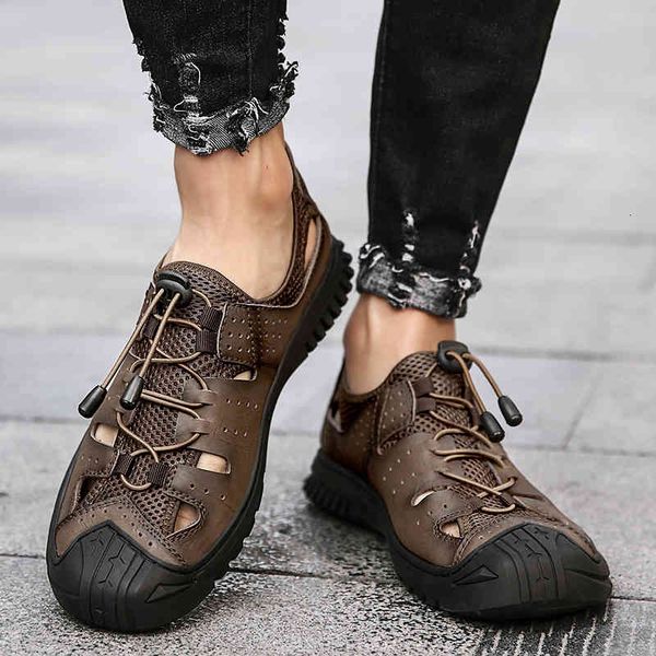 slippers men's sandals genuine leather business casual shoes breathable outdoor beach summer ga0i, Black
slippers men's sandals genuine leather business casual shoes breathable outdoor beach summer ga0i, Black