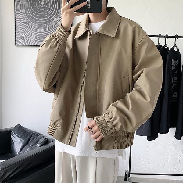 men's jackets autumn short jacket fashion casual black/khaki lapel mens streetwear loose hip-hop bomber men outwear m-2xl, Black;brown
men's jackets autumn short jacket fashion casual black/khaki lapel mens streetwear loose hip-hop bomber men outwear m-2xl, Black;brown