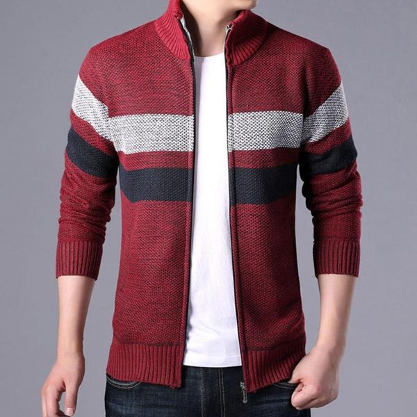 men's sweaters autumn winter simple zipper closure men knitted cardigan plush lining sweater coat patchwork for holiday, White;black
men's sweaters autumn winter simple zipper closure men knitted cardigan plush lining sweater coat patchwork for holiday, White;black
