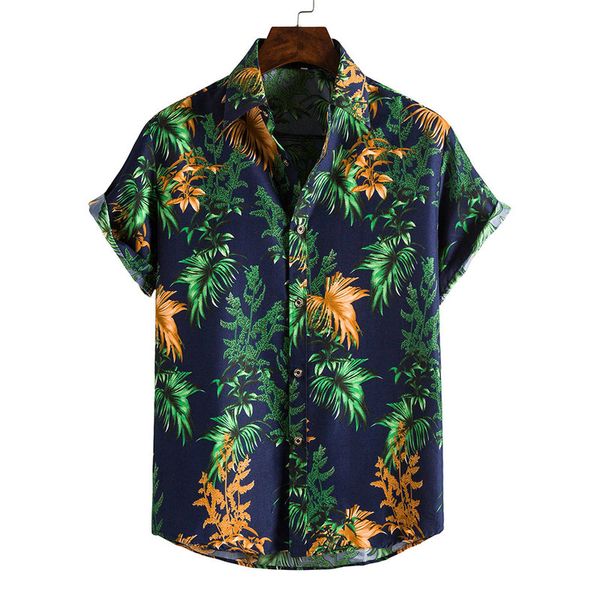 green leaf print tropical style design hawaiian style men's short-sleeved shirt geometric print party beach daily casual lapel, White;black
green leaf print tropical style design hawaiian style men's short-sleeved shirt geometric print party beach daily casual lapel, White;black