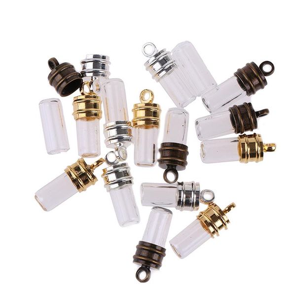 charms 5pcs glass vial pendant locket mini wishing bottles jewelry making, Bronze;silver
charms 5pcs glass vial pendant locket mini wishing bottles jewelry making, Bronze;silver