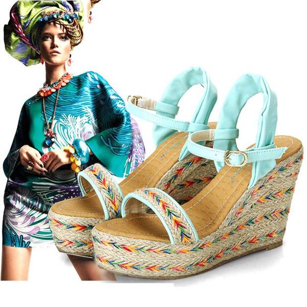 summer bohemia wedges sandals ankle strap platform women high heel shoes wedding party dress casual office career pink, Black
summer bohemia wedges sandals ankle strap platform women high heel shoes wedding party dress casual office career pink, Black