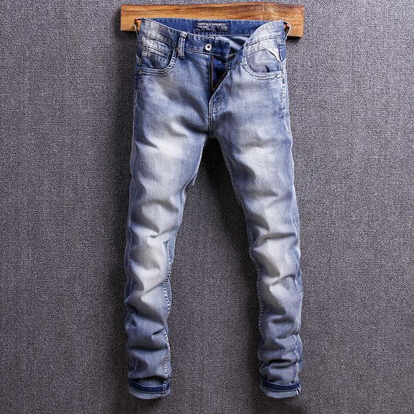 men's jeans italian style fashion retro blue slim fit casual cotton vintage designer classical denim pants pcbc
men's jeans italian style fashion retro blue slim fit casual cotton vintage designer classical denim pants pcbc