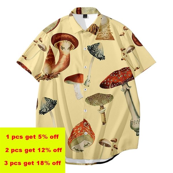 large plus size men's shirt creative mushroom pattern 3d digital printing beach vacation loose short-sleeved for men 6xl 210626, White;black
large plus size men's shirt creative mushroom pattern 3d digital printing beach vacation loose short-sleeved for men 6xl 210626, White;black