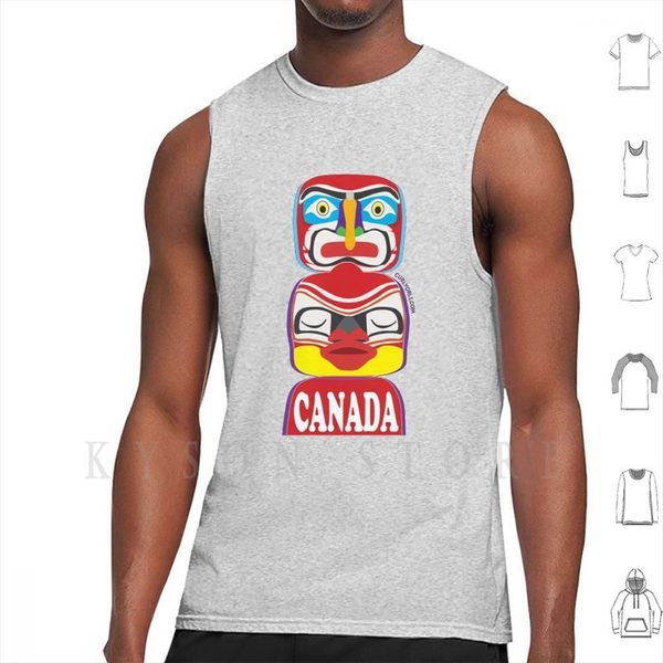 canada red totem tank vest 100% cotton present souvenir curly orli vancouver british unique, White;black
canada red totem tank vest 100% cotton present souvenir curly orli vancouver british unique, White;black