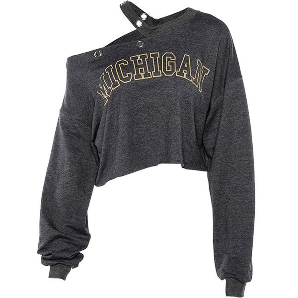 women's t-shirt kywommnz hip-hop streetwear t shirt hollow long sleeve oblique shoulder letter navel casual women spring 2021 e1809, White
women's t-shirt kywommnz hip-hop streetwear t shirt hollow long sleeve oblique shoulder letter navel casual women spring 2021 e1809, White
