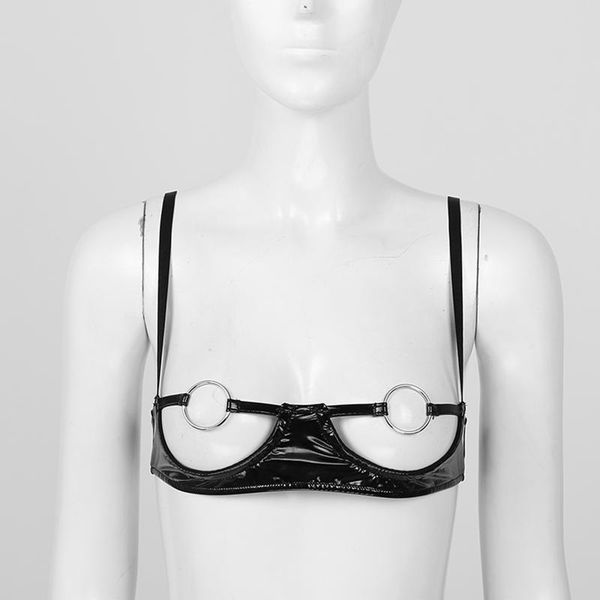 bras women adjustable straps hollow out brassiere underwea ladies open cups o ring wireless patent leather bra bikini lingerie, Red;black
bras women adjustable straps hollow out brassiere underwea ladies open cups o ring wireless patent leather bra bikini lingerie, Red;black