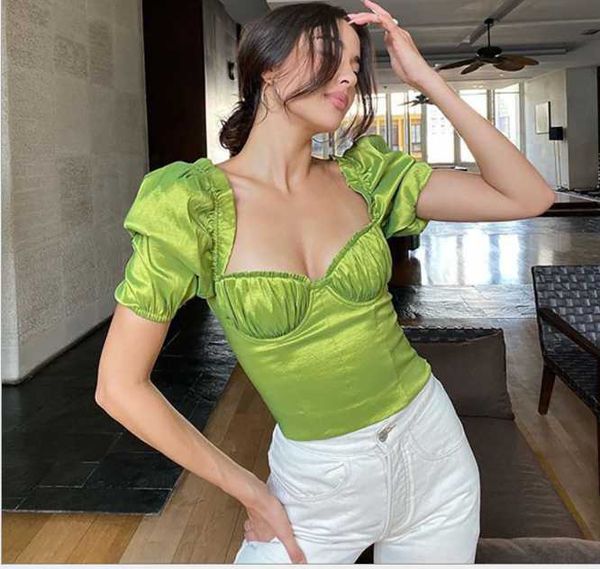 women's t-shirt pure color draw ruffles lace bosom wrap navel show back slim t shirt, White
women's t-shirt pure color draw ruffles lace bosom wrap navel show back slim t shirt, White