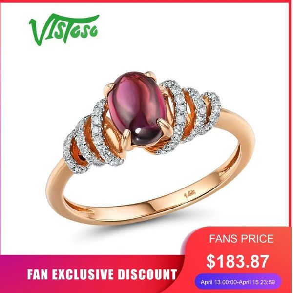 cluster rings vistoso pure 14k 585 rose gold ring for women shining diamond rhodolite garnet luxury wedding engagement elegant fine jewelry, Golden;silver
cluster rings vistoso pure 14k 585 rose gold ring for women shining diamond rhodolite garnet luxury wedding engagement elegant fine jewelry, Golden;silver