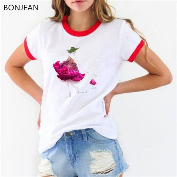 arrival illustrations tee femme women t shirt flowers vogue printed novelty 3d clothes, White
arrival illustrations tee femme women t shirt flowers vogue printed novelty 3d clothes, White
