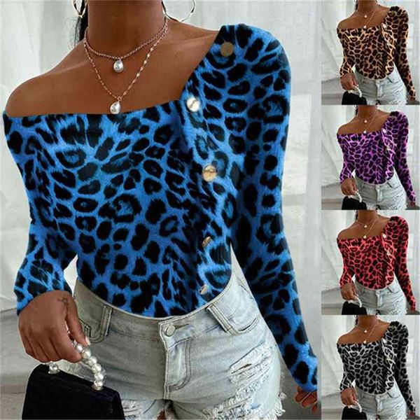 autumn winter ladies all-match shirt one shoulder long sleeve button chic solid leopard print blouse slim blusa 210507, White
autumn winter ladies all-match shirt one shoulder long sleeve button chic solid leopard print blouse slim blusa 210507, White
