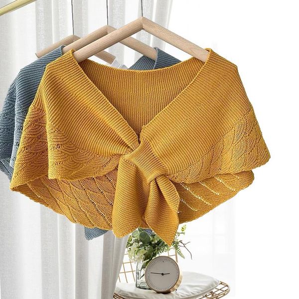 scarves women's cotton knit warm shawl wrap solid knotted scarf blouses shoulders fake collar cape female fashion triangle, Blue;gray
scarves women's cotton knit warm shawl wrap solid knotted scarf blouses shoulders fake collar cape female fashion triangle, Blue;gray