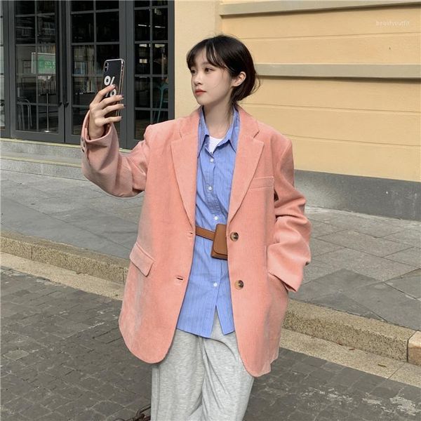 women's suits & blazers 2021 fashion style women blazer winter retro loose corduroy suit jacket, White;black
women's suits & blazers 2021 fashion style women blazer winter retro loose corduroy suit jacket, White;black
