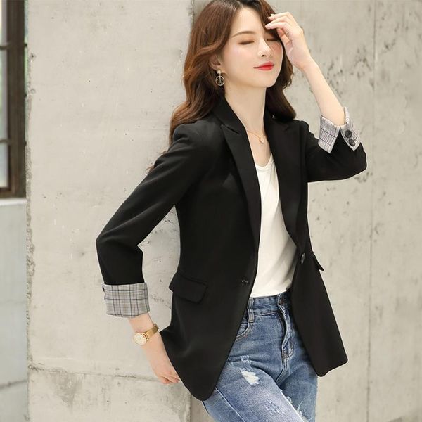 women's suits & blazers fashion career design blazer jacket black gray solid one button for office lady wear size s-5xl, White;black
women's suits & blazers fashion career design blazer jacket black gray solid one button for office lady wear size s-5xl, White;black