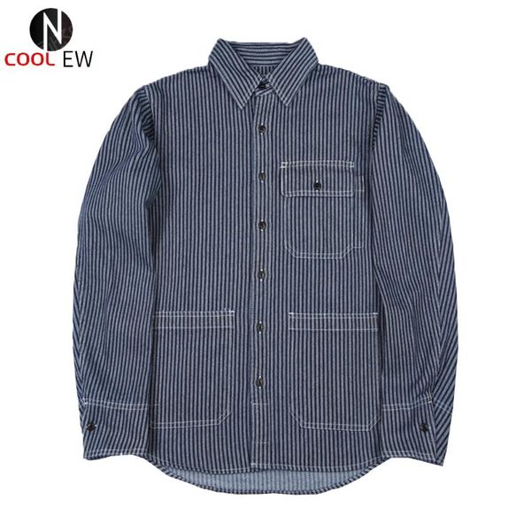 men's casual shirts multi-pocket striped long sleeved denim mens safari style cargo autumn loose vertical stripes lapel men, White;black
men's casual shirts multi-pocket striped long sleeved denim mens safari style cargo autumn loose vertical stripes lapel men, White;black