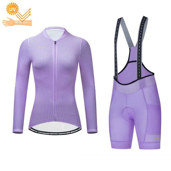 cesanti 2021 summer women cycling jersey long sleeve and bib shorts sets gel pad cool silky female ropa ciclismo clothing racing, Black;blue
cesanti 2021 summer women cycling jersey long sleeve and bib shorts sets gel pad cool silky female ropa ciclismo clothing racing, Black;blue