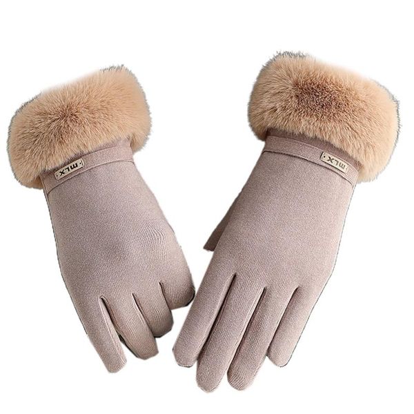 five fingers gloves 40gc women winter warm full finger furry cuff plush lined touch screen mittens, Blue;gray
five fingers gloves 40gc women winter warm full finger furry cuff plush lined touch screen mittens, Blue;gray