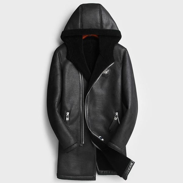 men's leather & faux real fur coat men sheep shearing winter natural wool jacket for mens clothing chaqueta cuero hombre yr-178012 yy77, Black
men's leather & faux real fur coat men sheep shearing winter natural wool jacket for mens clothing chaqueta cuero hombre yr-178012 yy77, Black
