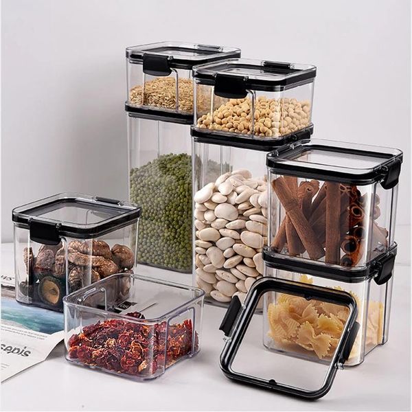 clear plastic kitchen containers stackable dry storage box sealed fine noodle nuts beans bottles & jars
clear plastic kitchen containers stackable dry storage box sealed fine noodle nuts beans bottles & jars