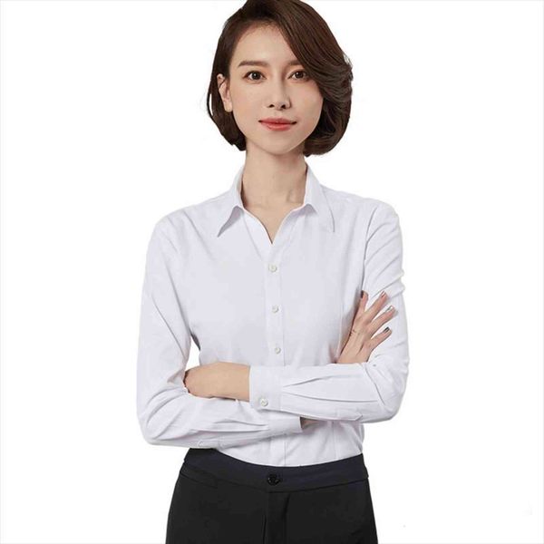 simple formal work office slim womens shirts fit long sleeve female dress, White
simple formal work office slim womens shirts fit long sleeve female dress, White