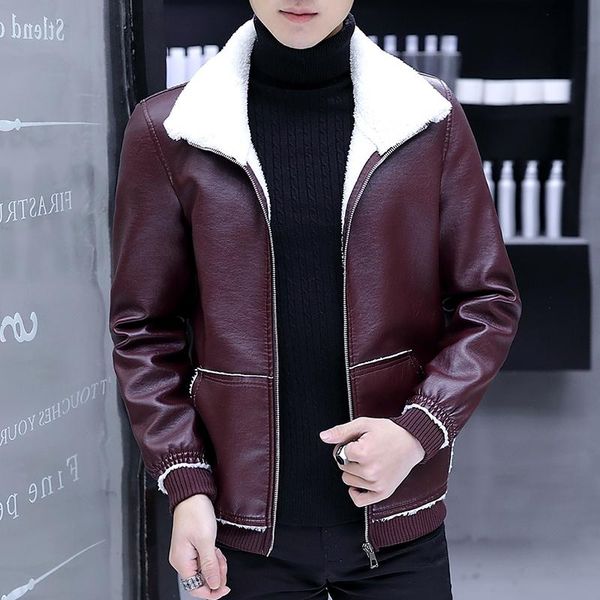 men's fur & faux the style of cotton-padded coat leather jacket for autumn casual pu brand clothing, Black
men's fur & faux the style of cotton-padded coat leather jacket for autumn casual pu brand clothing, Black