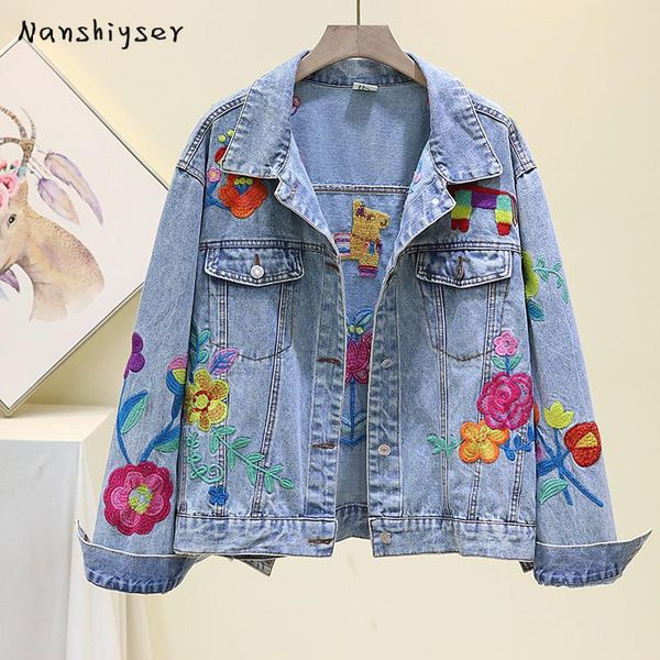 women's jackets plus size harajuku vintage flower embroidery oversized women jean jacket autumn loose casual denim mujer chaqueta stree, Black;brown
women's jackets plus size harajuku vintage flower embroidery oversized women jean jacket autumn loose casual denim mujer chaqueta stree, Black;brown