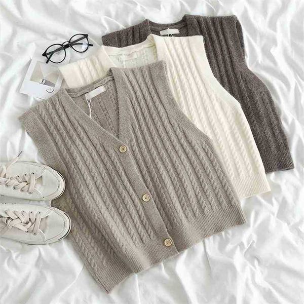 women v neck button up sweater vest spring autumn sleeveless casual short cardigan woman solid korean 210525, White;black
women v neck button up sweater vest spring autumn sleeveless casual short cardigan woman solid korean 210525, White;black