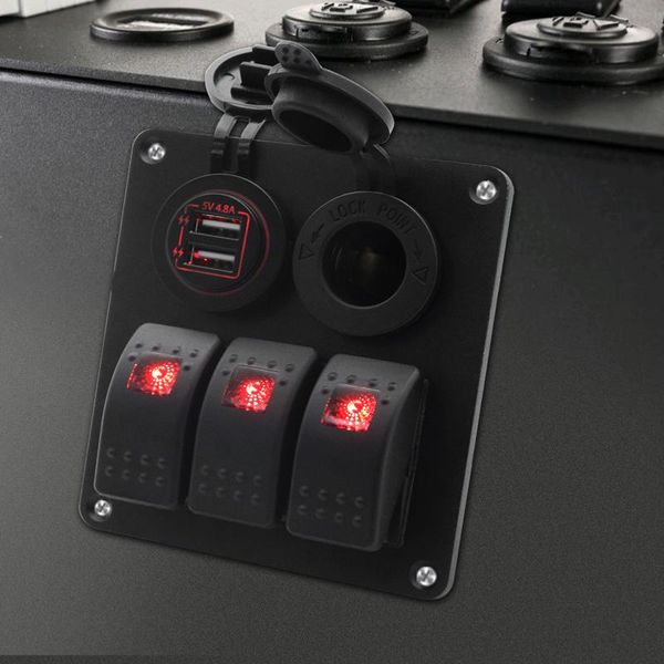 parts marine boat rocker switch panel with blue/red/green led backlight usb charger+power supply base for car suv truck
parts marine boat rocker switch panel with blue/red/green led backlight usb charger+power supply base for car suv truck