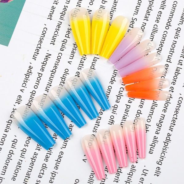 20pcs/bag detachable rainbow gradient false nails candy color ballerina wearable fake full cover nail tips manicure tool1, Red;gold
20pcs/bag detachable rainbow gradient false nails candy color ballerina wearable fake full cover nail tips manicure tool1, Red;gold