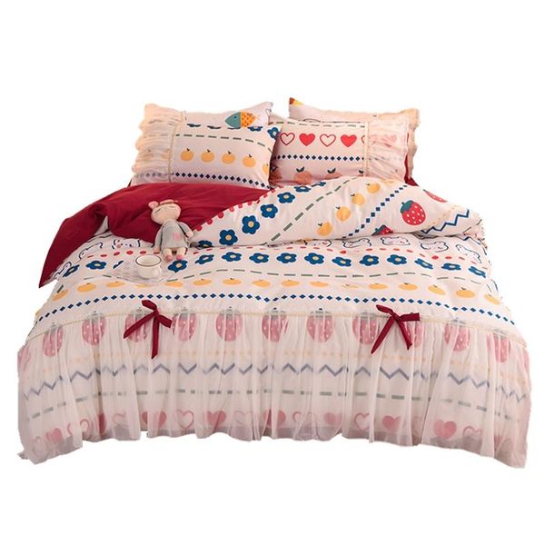 cotton lace patchwork princess style home bedding set print sweet comfortable 4pcs m4 sets
cotton lace patchwork princess style home bedding set print sweet comfortable 4pcs m4 sets