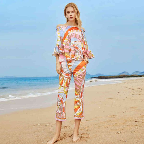 women's two piece pants runway fashion women's sets spring summer elastic band bat sleeve + casual slim-fit printed party two-pie, White
women's two piece pants runway fashion women's sets spring summer elastic band bat sleeve + casual slim-fit printed party two-pie, White