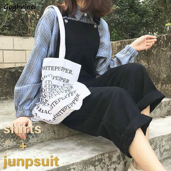 two piece dress women sets plus size 5xl oversize plaid long sleeve shirts solid sundress leisure loose korean style set ulzzang, White
two piece dress women sets plus size 5xl oversize plaid long sleeve shirts solid sundress leisure loose korean style set ulzzang, White