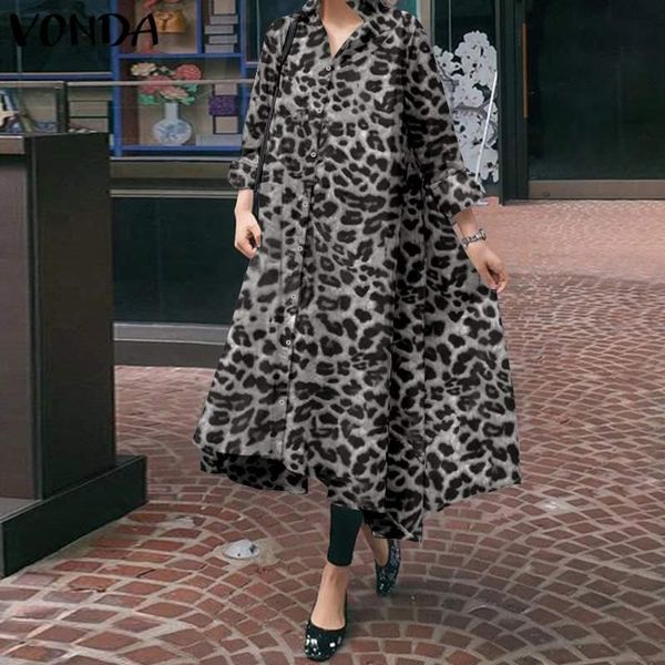casual dresses long sleeve dress 2021 vonda vintage leopard print button shirt loose autumn irregular bohemian vestidos s-5xl, Black;gray
casual dresses long sleeve dress 2021 vonda vintage leopard print button shirt loose autumn irregular bohemian vestidos s-5xl, Black;gray