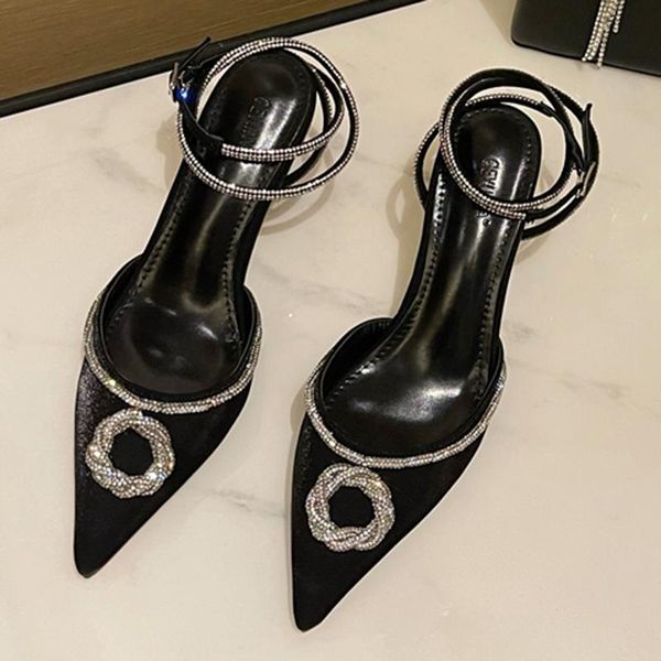 sandals 2021 elegant women pointed toe rhinestone one-line buckle summer ins sparkly heels sweet style lady party shoes, Black
sandals 2021 elegant women pointed toe rhinestone one-line buckle summer ins sparkly heels sweet style lady party shoes, Black