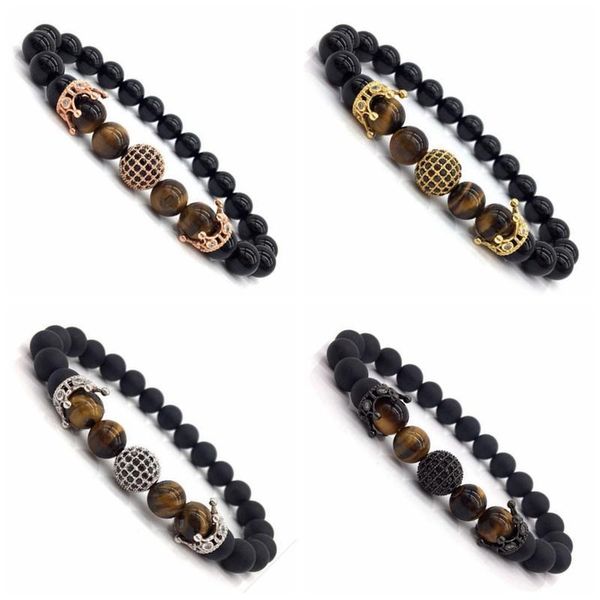 trendy matte black stone imperial crown and balls charm bracelet for men or women jewelry gift beaded, strands
trendy matte black stone imperial crown and balls charm bracelet for men or women jewelry gift beaded, strands