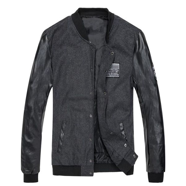 men's jackets spring jacket men patchwork leather sleeve brand clothing fashion coat male casual outwear 4xl, Black;brown
men's jackets spring jacket men patchwork leather sleeve brand clothing fashion coat male casual outwear 4xl, Black;brown