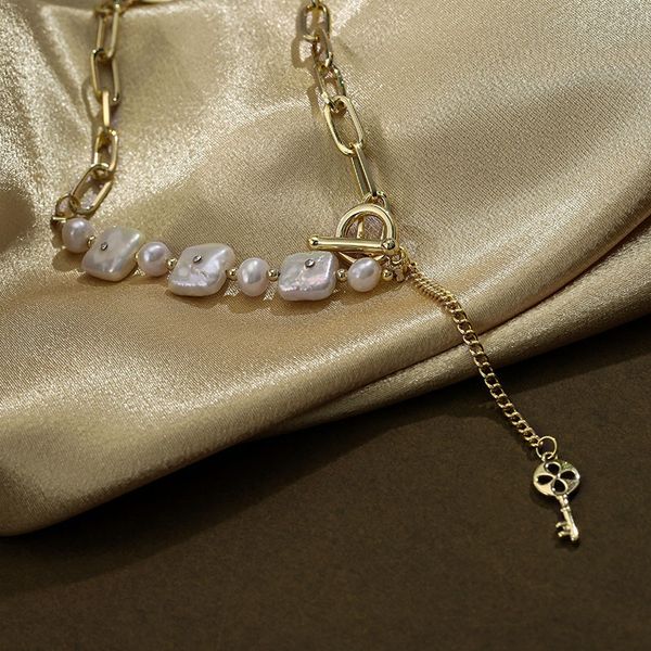 70% off luxury jewelry asymmetric metal neckchain temperament net red one button personality tide natural special shaped pearl pendant neckl, Silver
70% off luxury jewelry asymmetric metal neckchain temperament net red one button personality tide natural special shaped pearl pendant neckl, Silver